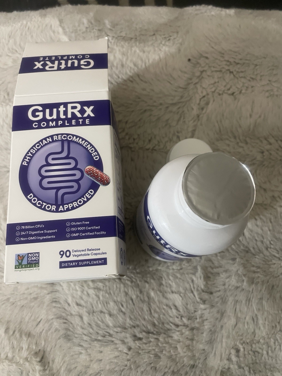 GutRx Complete Probiotic 90 Capsules Gluten-Free Non-GMO Exp 06/08/2027