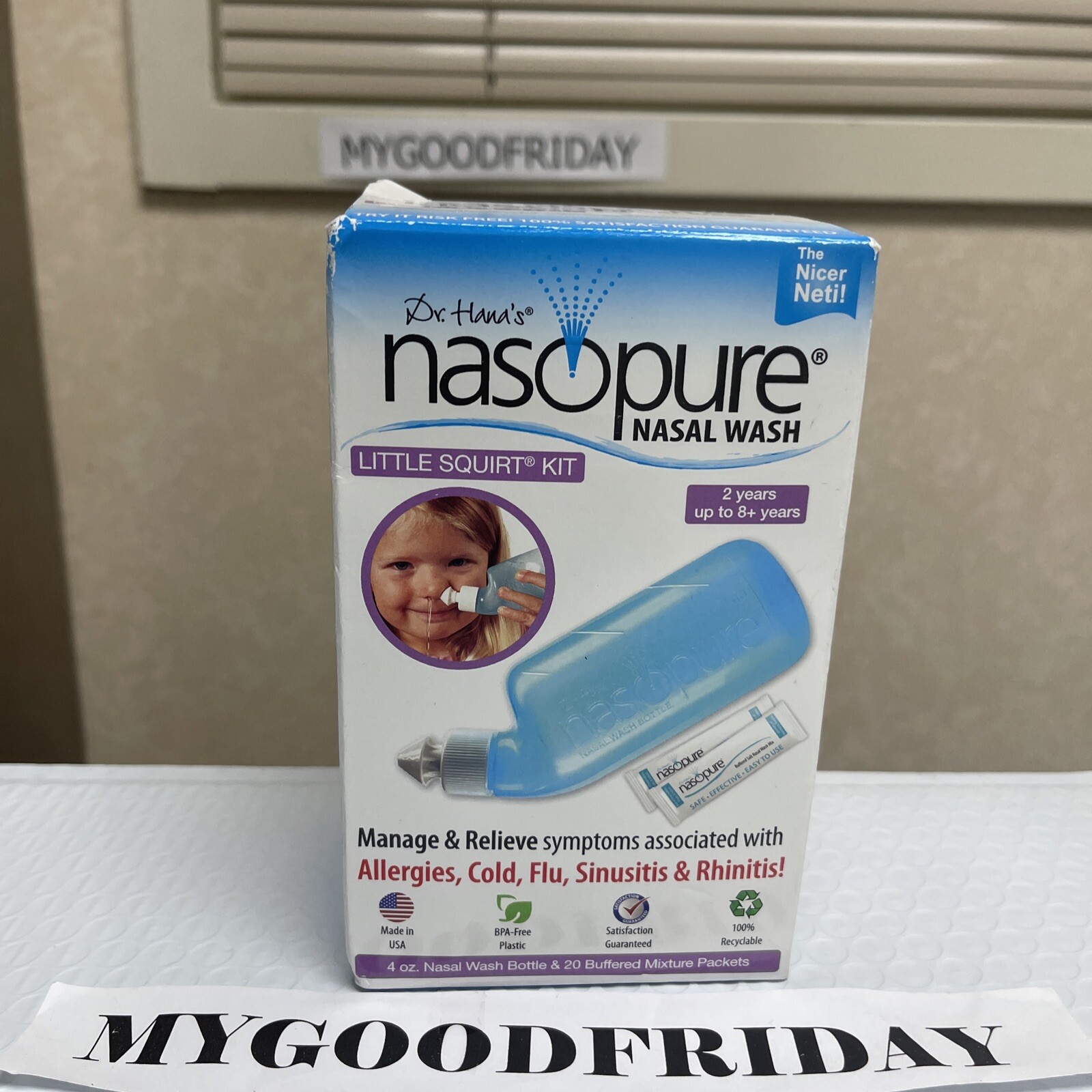 Nasopure Nasal Wash System Little Squirt Kit 1 Kit BPA-Free Exp:07/2027