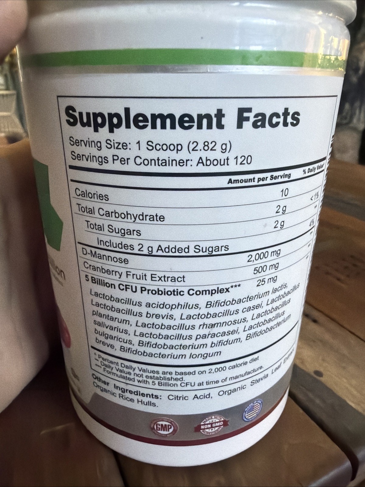 ZAZZEE D-Mannose Powder Plus Cranberry Probiotics 11.94 oz 2000mg Non-GMO 12/27