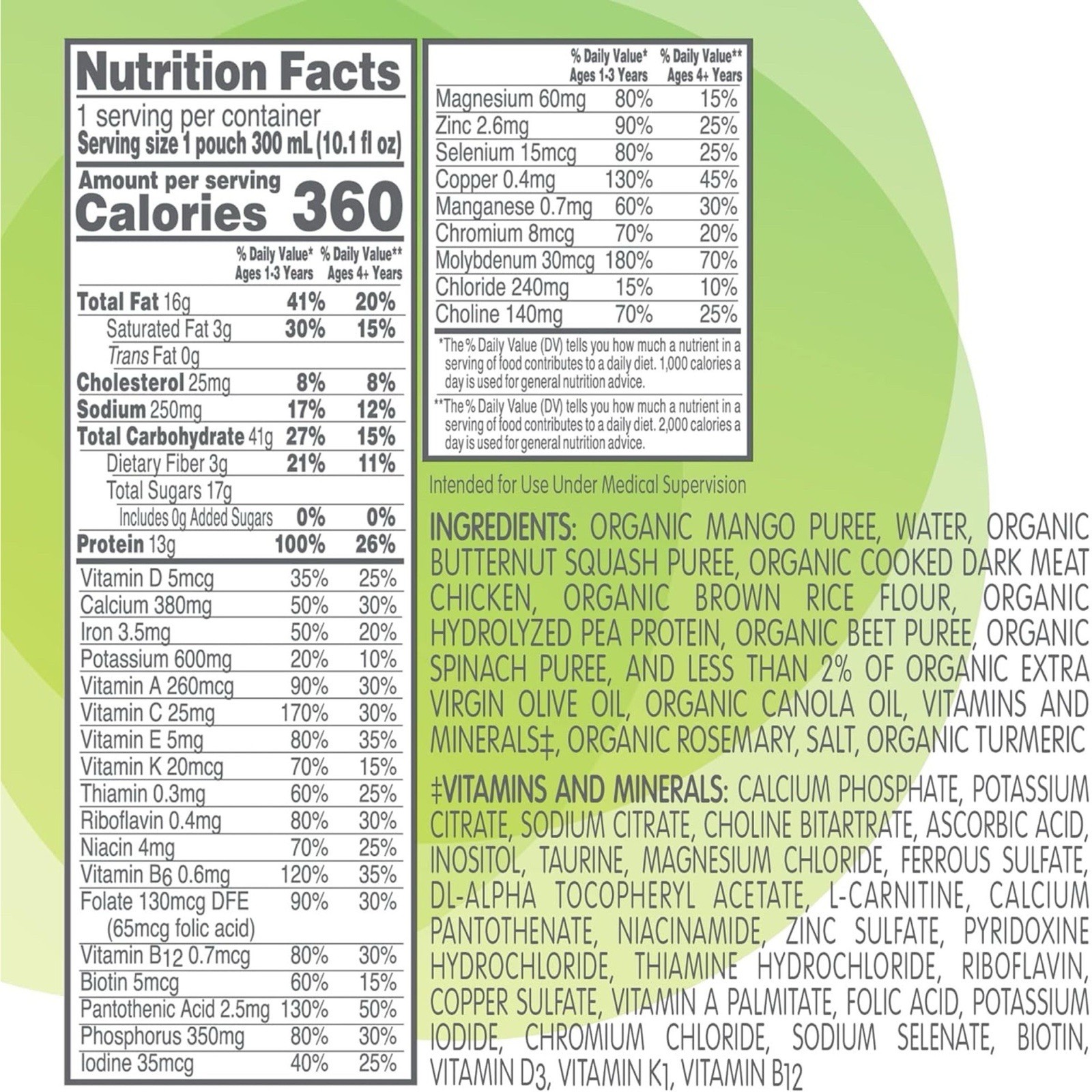 Compleat Pediatric Organic Blends Tube Feeding Chicken-Garden 10.1 oz 24 Ct