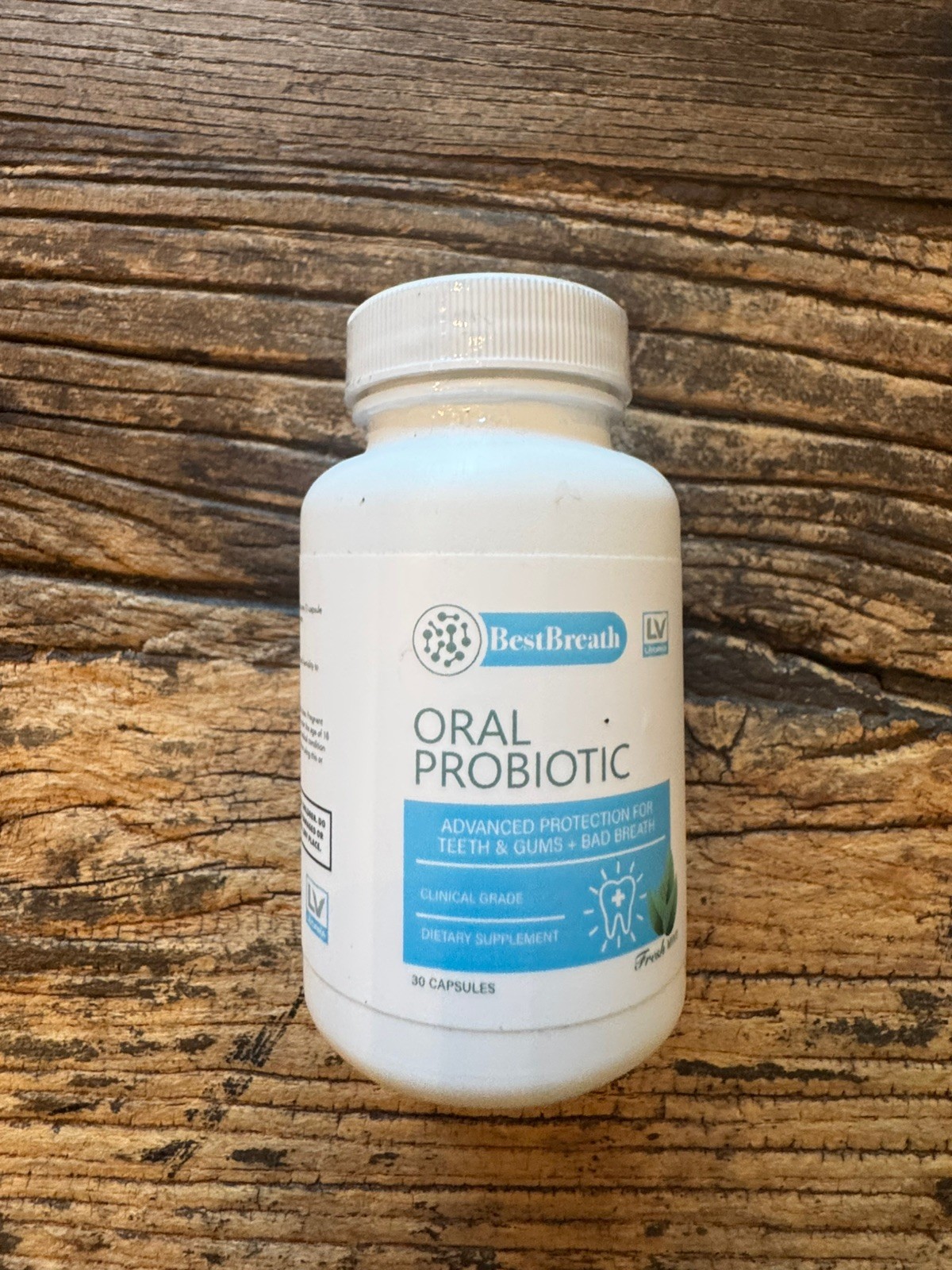 Best Breath Oral Probiotic, BestBreath for Gum & Teeth Health 30 Capsules 12/26