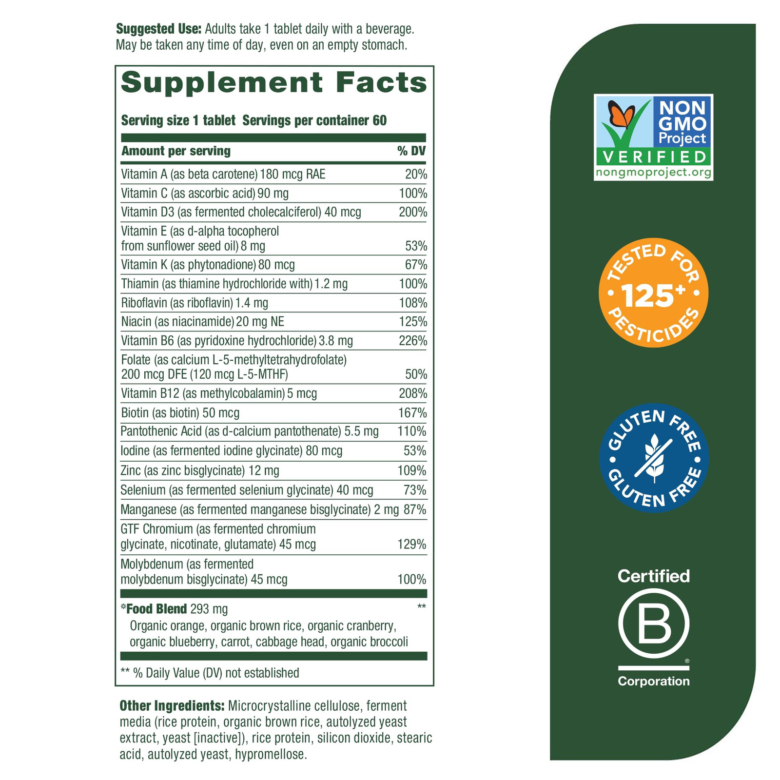 Mens 55+ One Daily Multivitamin 60 Tablet