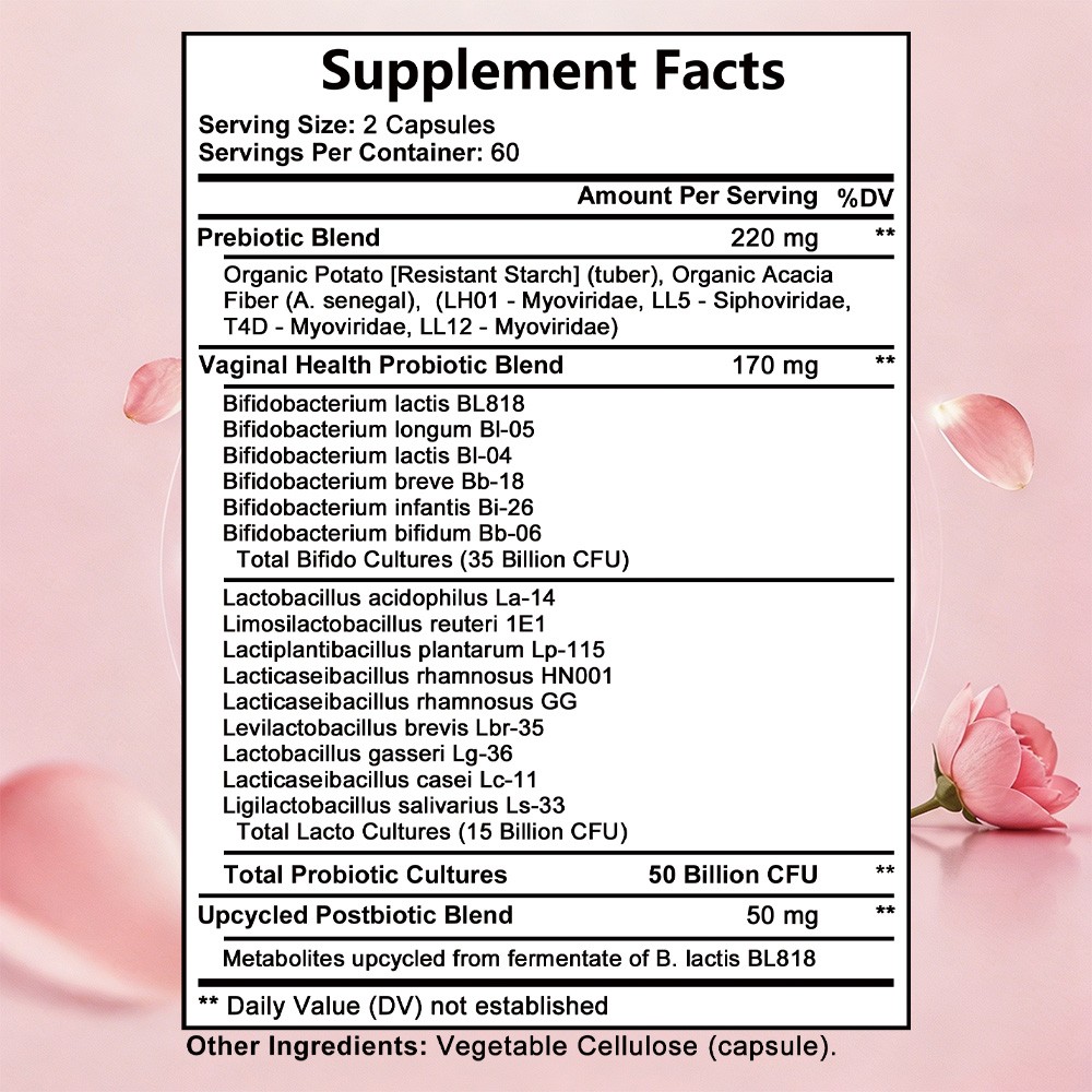 Women 3-in-1 Pre+Pro+Postbiotic 50Billion Probiotics for Gut & Immune 30~120Caps