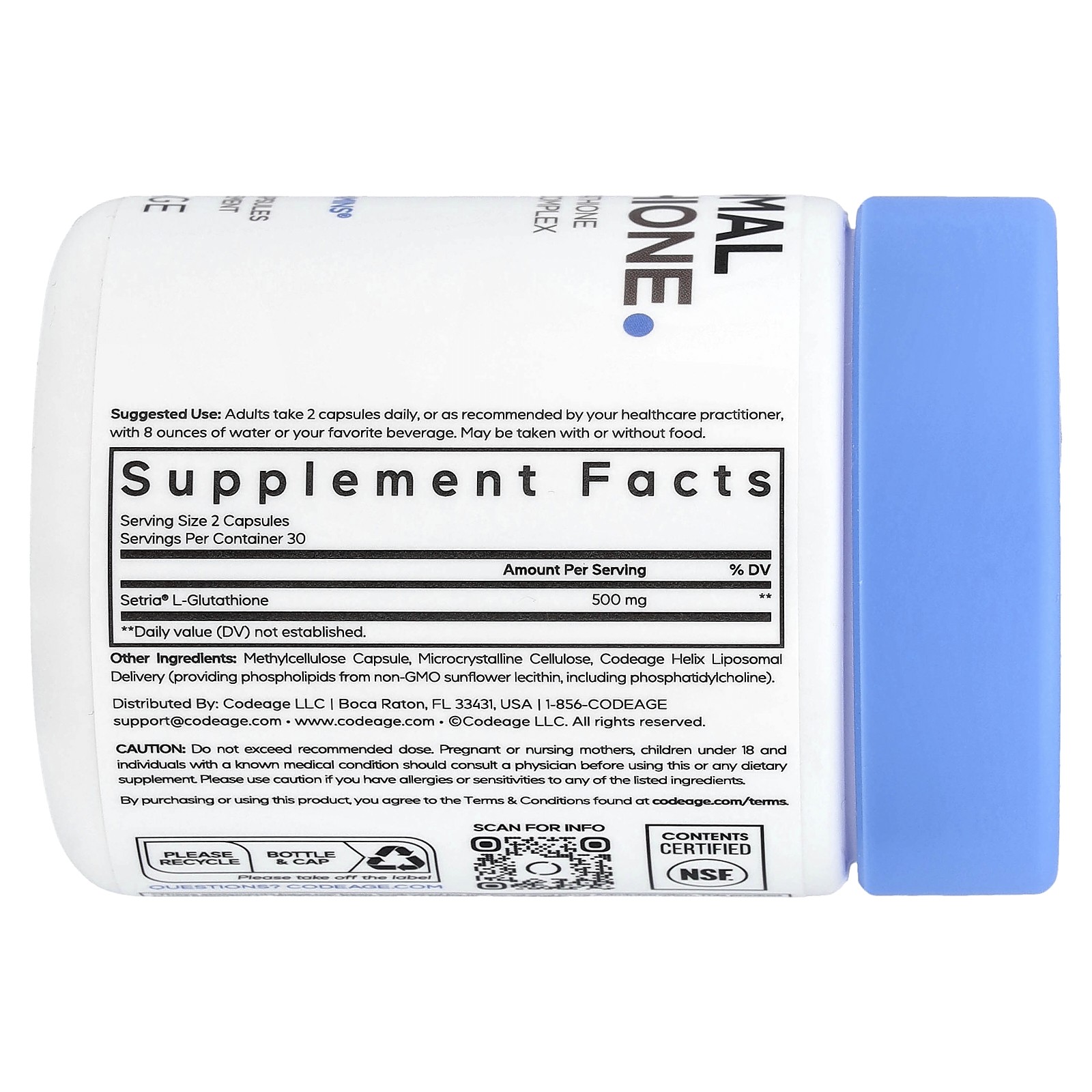 Liposomal, Glutathione, 60 Capsules