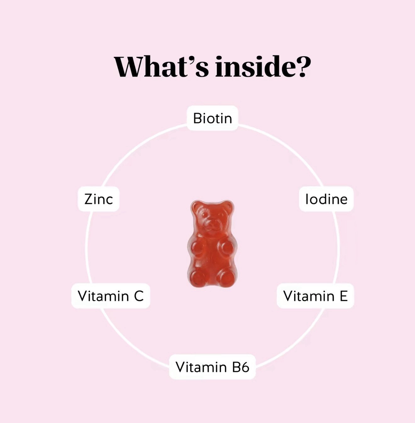 Bears with Benefits Biotin Gummies 5000mcg Hair Skin Nails Vegan 30 Count Supply
