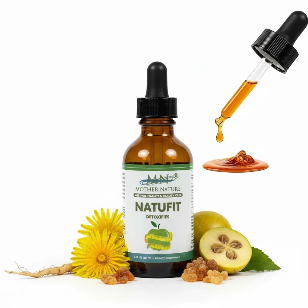 Natufit Detox Cleanse Drop Triphala Dandelion Calendula Ginseng Guggulu Tincture