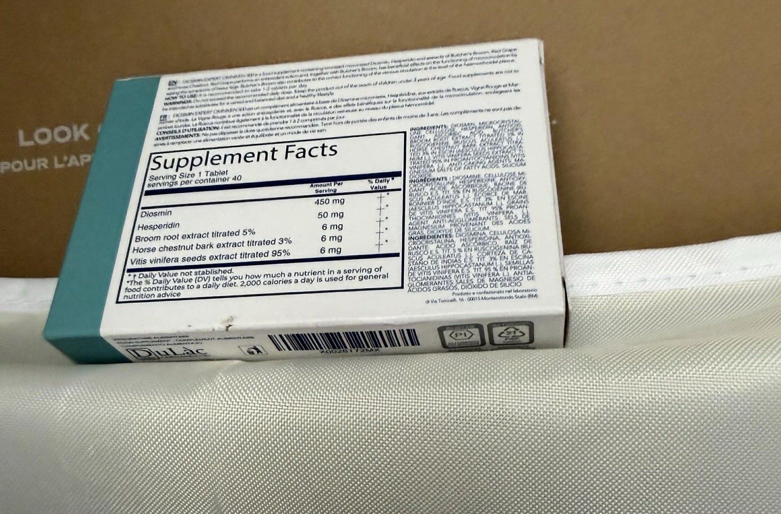 DuLac Pharma Diosmin Expert Omniven 500 Blood & Circulatory Health 40 Tablets