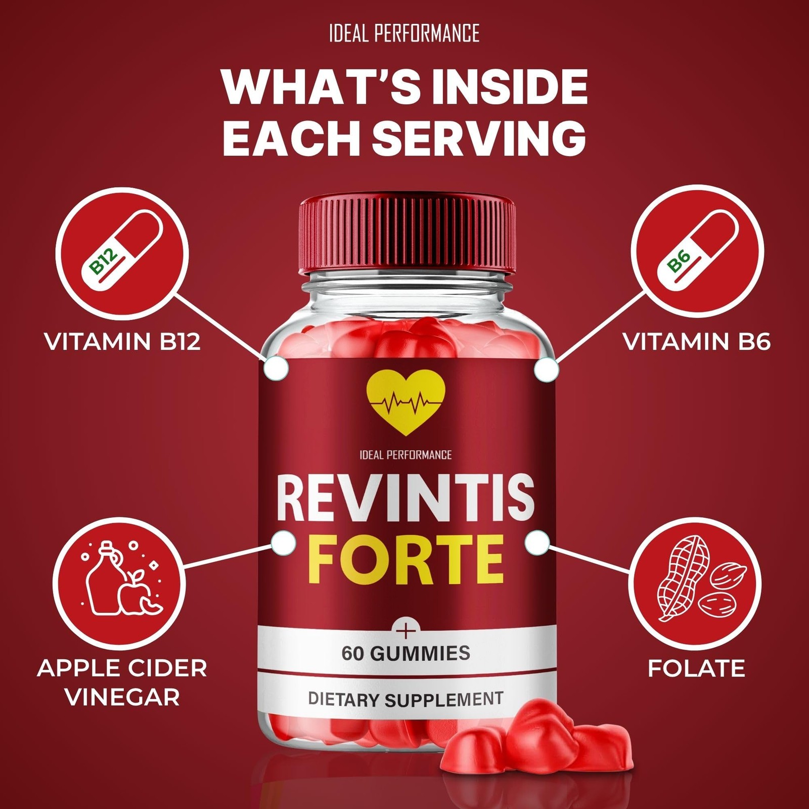 Revintis Forte Cardiovascular Health Blood Supplement – 300 Gummies (5 Pack)
