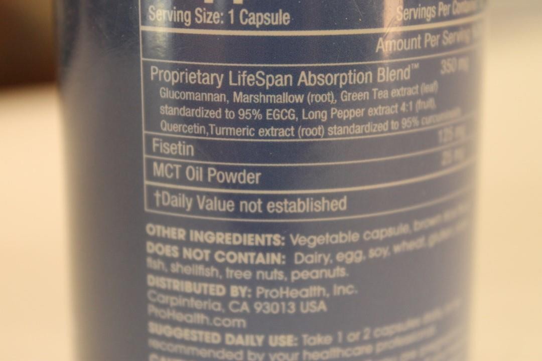 ProHealth Longevity Fisetin Pro 125mg Brain Health 60 Capsules 01/27 NEW