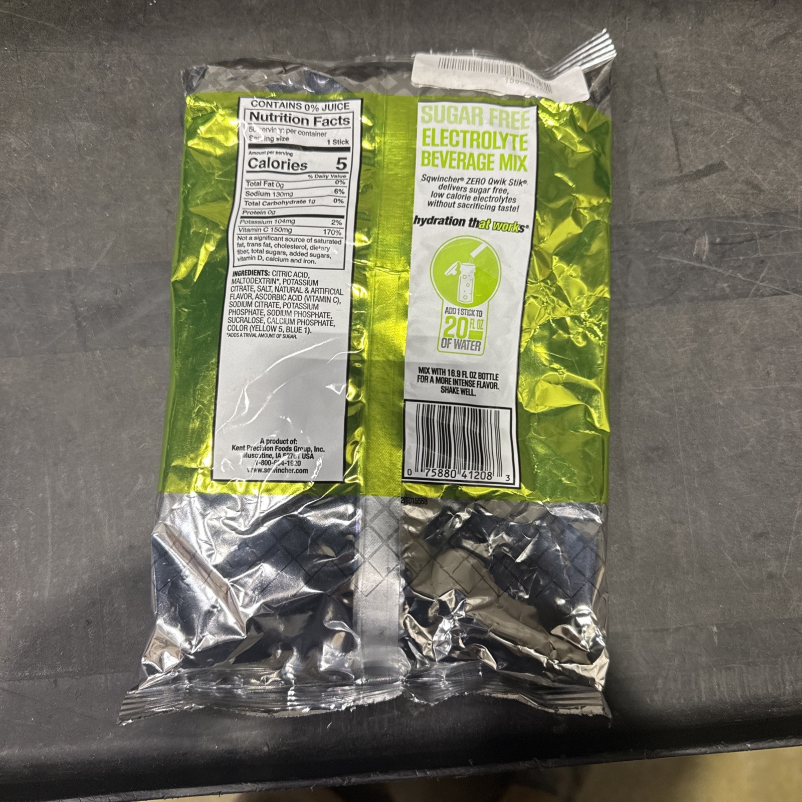 Sqwincher Quik Stik Zero Oral Electrolyte Solution Lemon-Lime Flavor 0.11 oz.