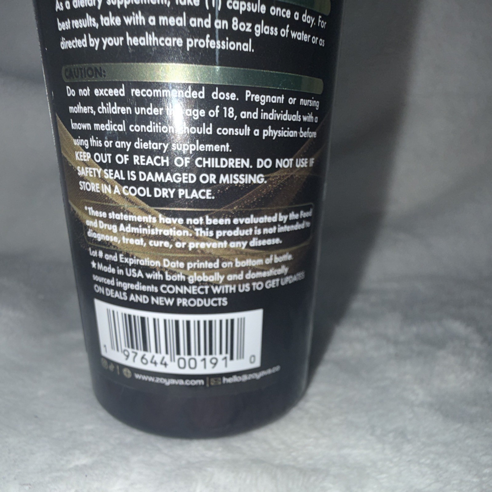 Zoyava Extra Strength Shilajit Ashwagandha Rhodiola Panax Ginseng 60 Caps