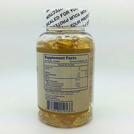 Amazing Natural Fish & Garlic Oil 1000 mg 200 Softgels