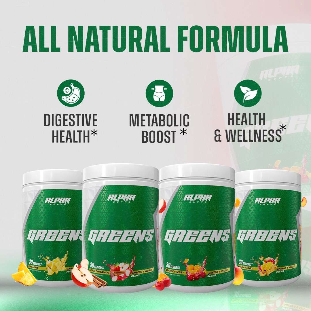 Alpha Greens Fruit & Vegetable Powder Prebiotic Probiotic Blend 40+ Ingredients