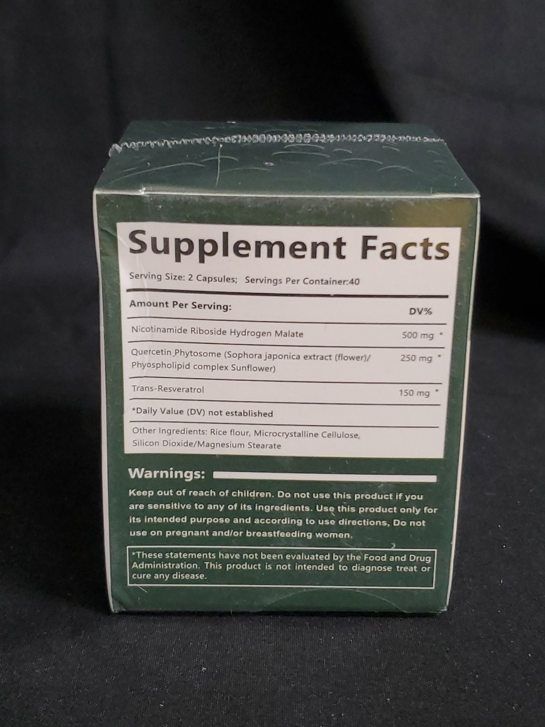 Nicotinamide Riboside + Resveratrol 900 mg 80 Capsules Exp.12/2027 NEW Sealed