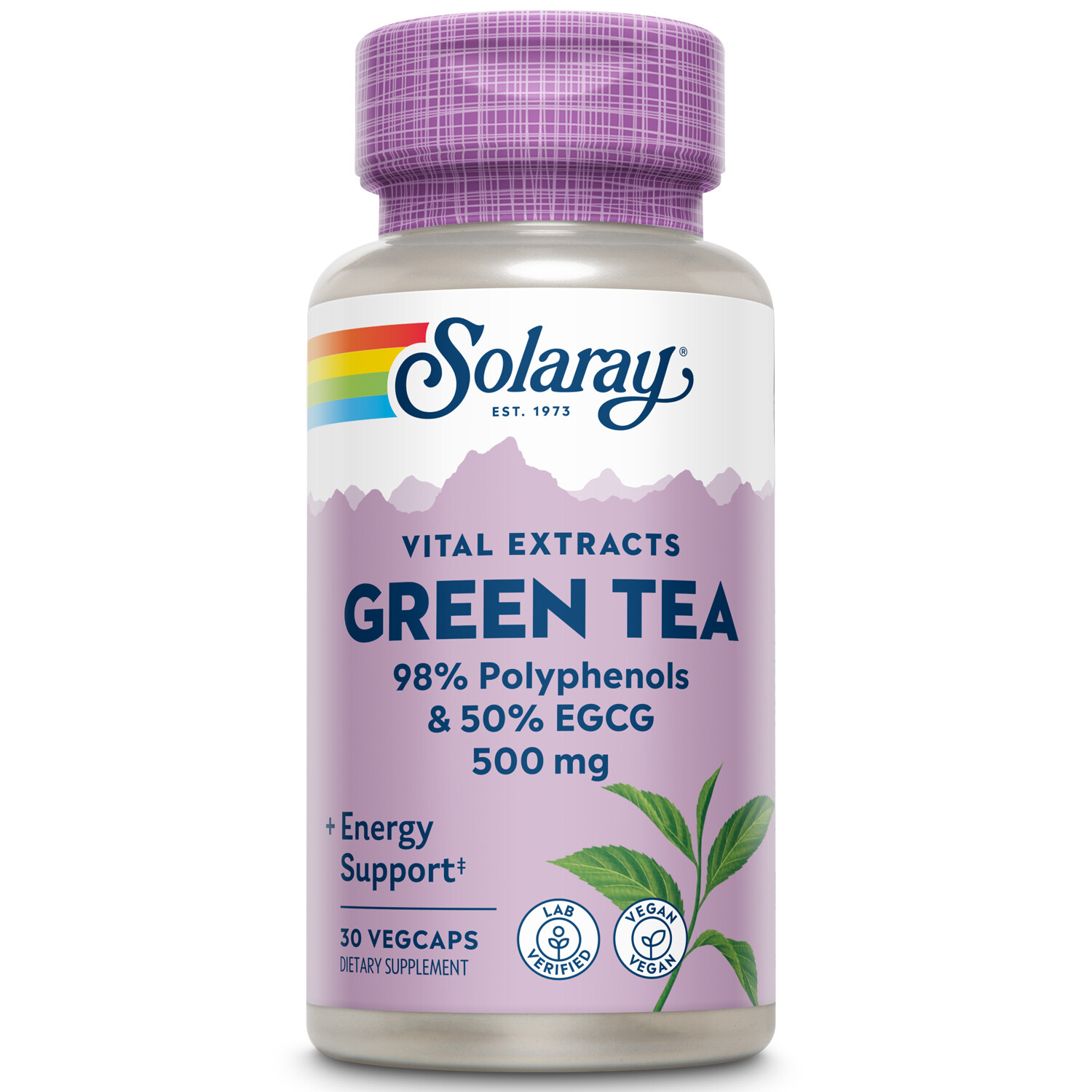 Solaray Guaranteed Potency Green Tea Leaf Extract Double Strength, Veg Cap