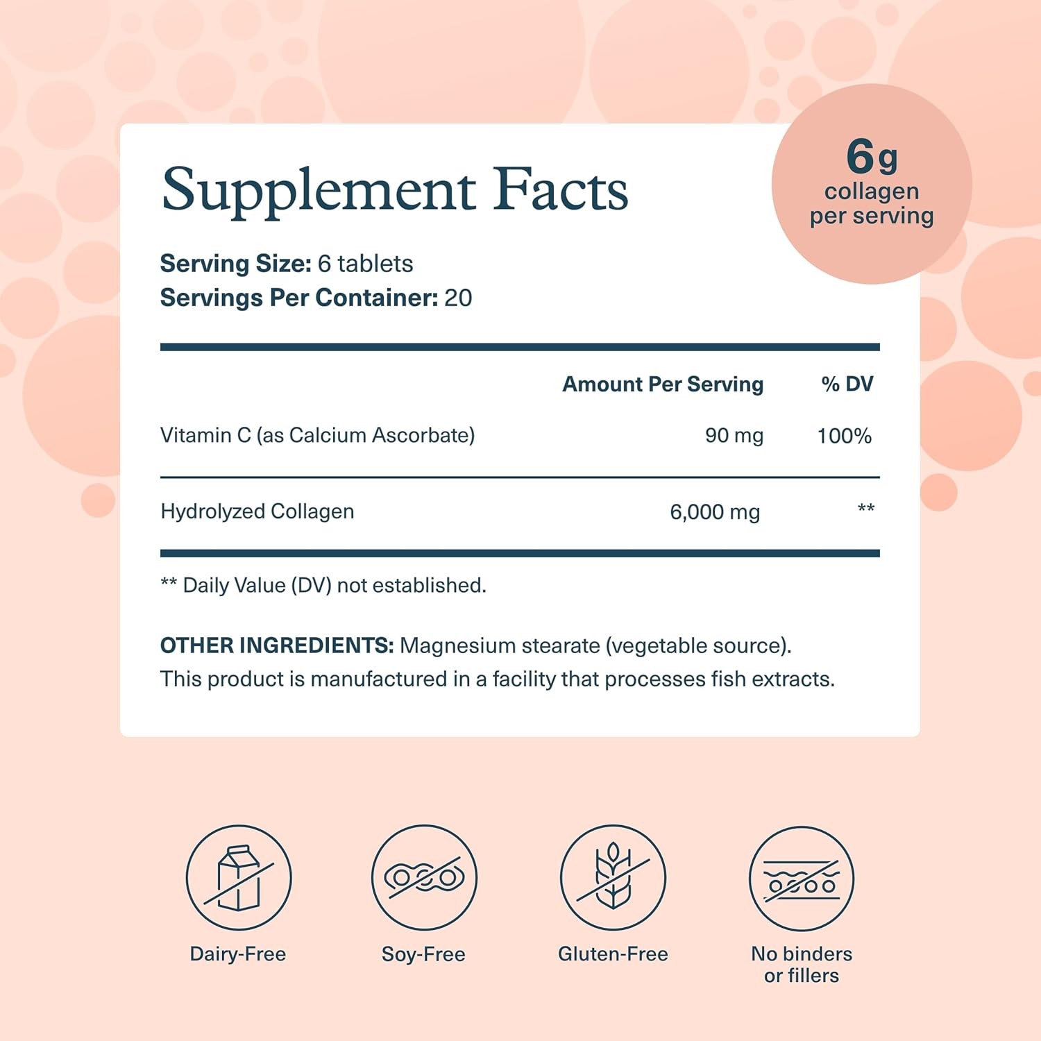 Youtheory Advanced Collagen with Vitamin C – 6,000 mg Hydrolyzed Collagen Peptid