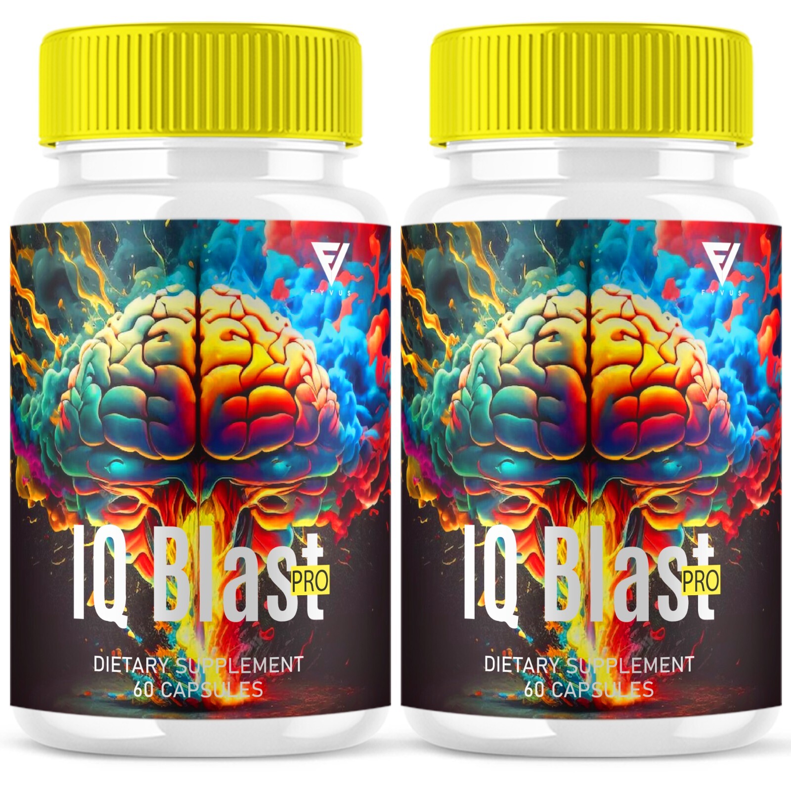 (2 Pack) IQ Blast Pro Brain Pills IQ BlastPro Memory Supplement (120 Capsules)