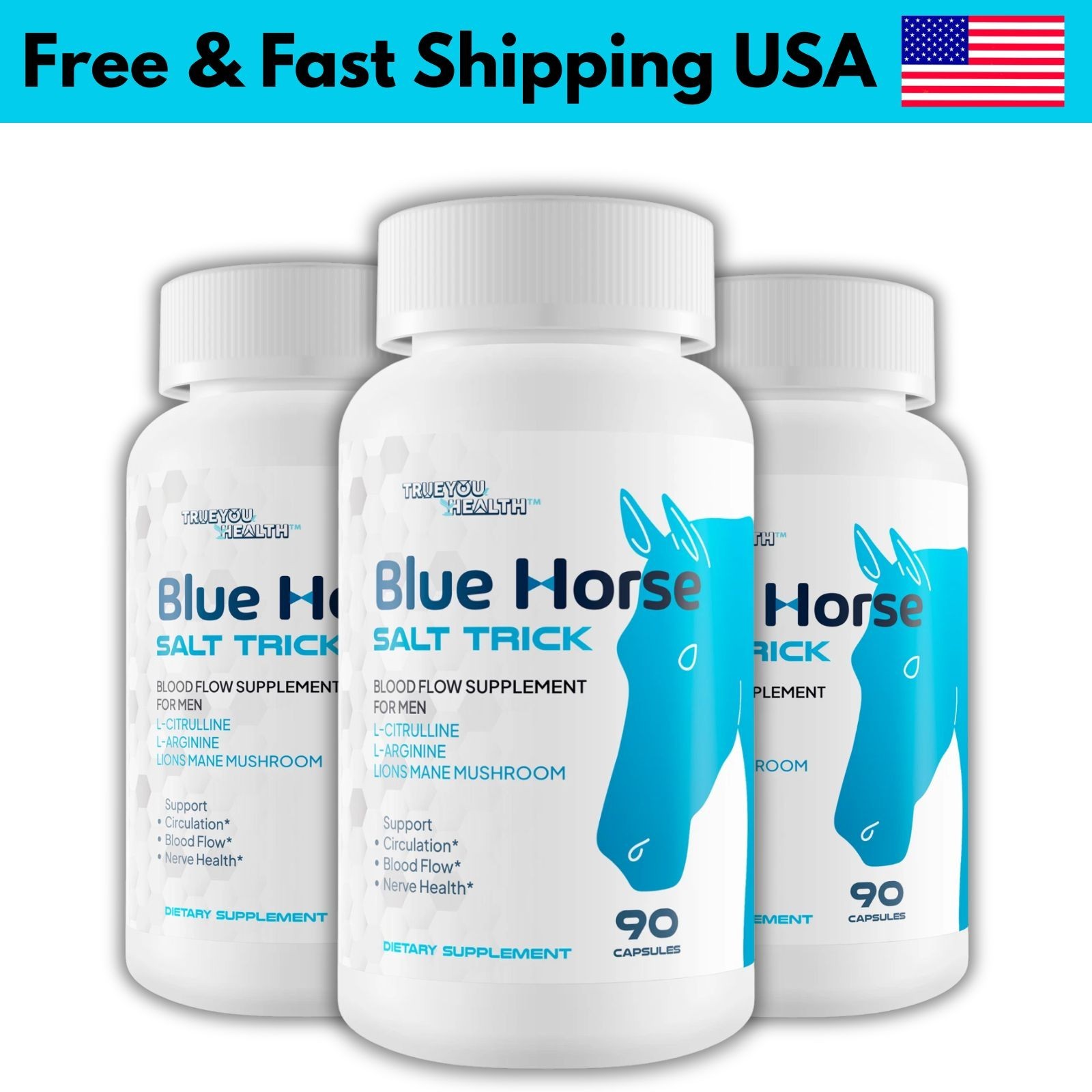 Blue Horse Salt Trick – Our Best Blood Flow Supplement for Men 3 Pack US