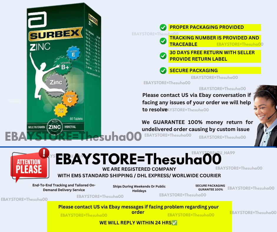 Surbex inc High Strength Vitamin B with Zinc Anti-Stress 60’s