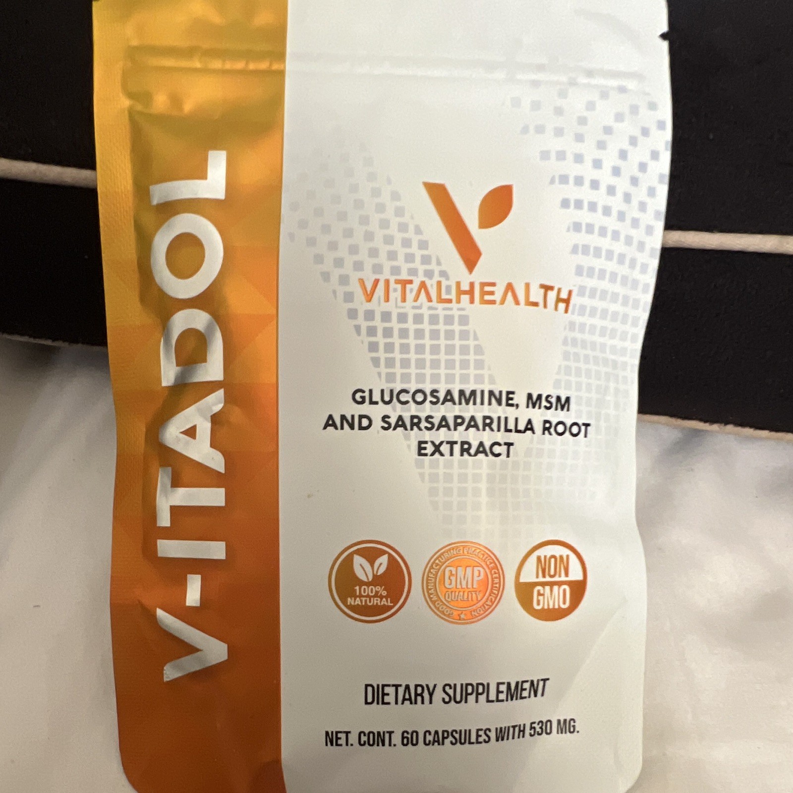 VITALHEALTH V-ITADOL Glucosamine MSM Sarsaparilla Joint Support 60 530mg