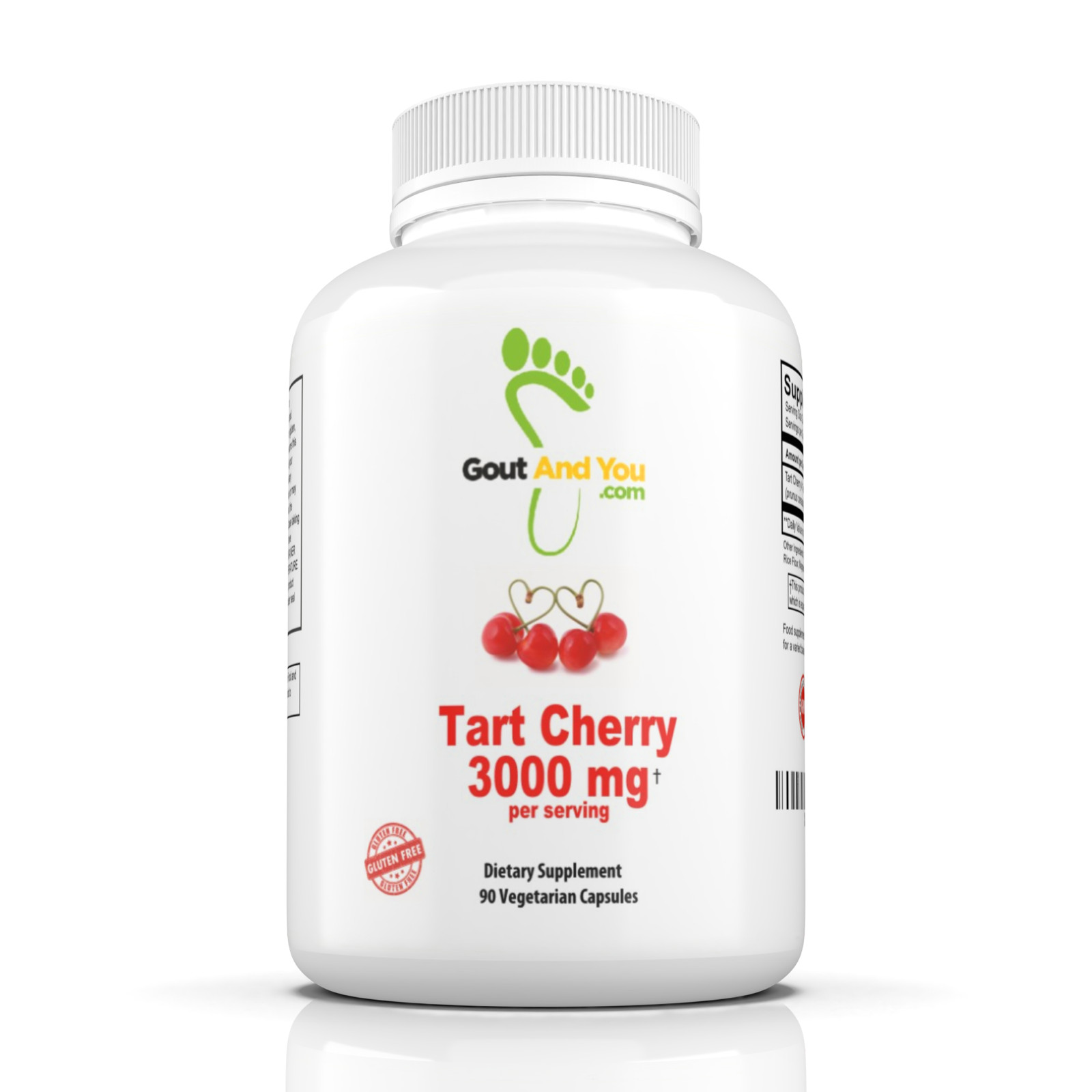 Tart Cherry Extract by GoutandYou.com -3000 mg – Gluten Free- Vegan