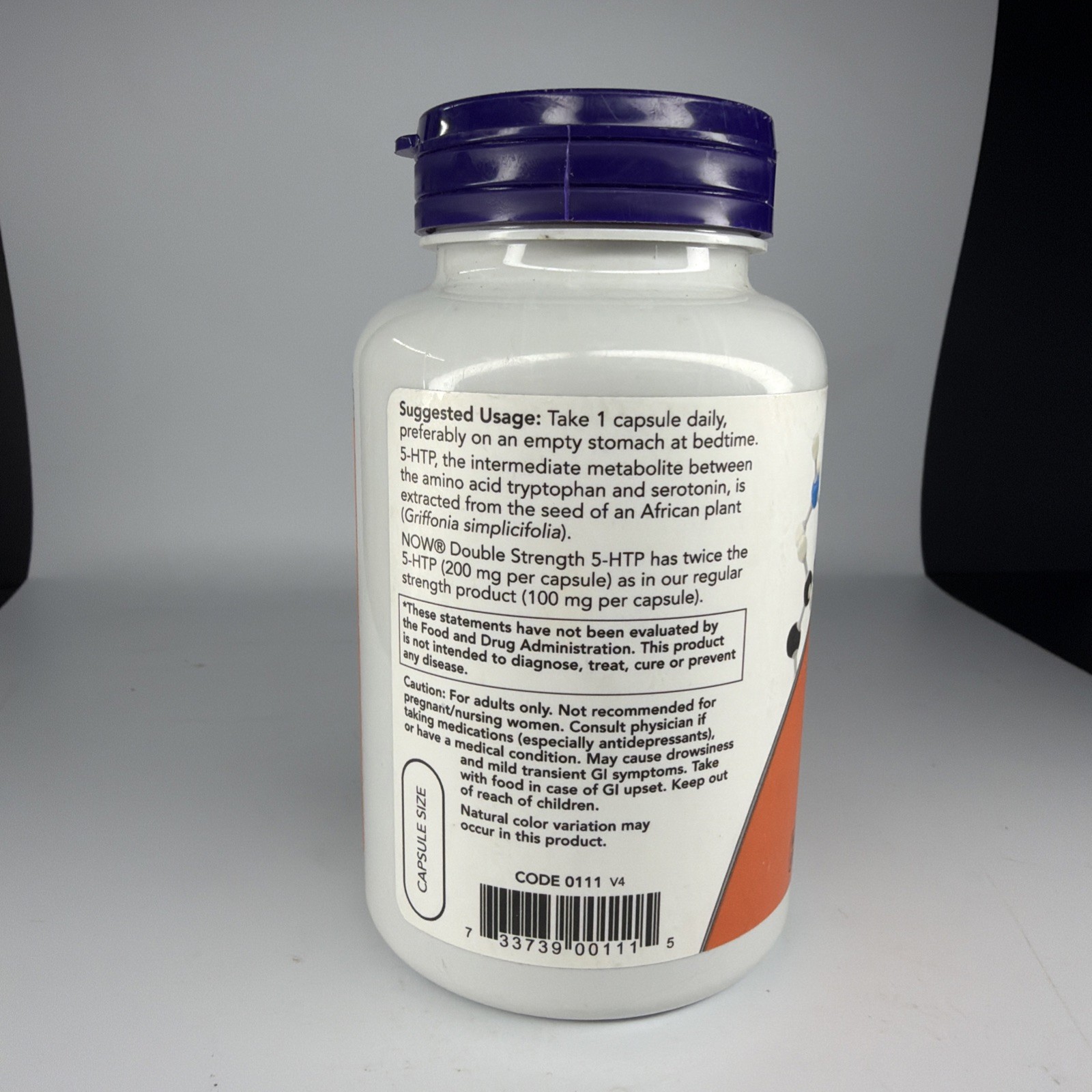 Now Foods 5-HTP, Double Strength 200 mg 120 VCaps, Supports a Positive Mood 9/28
