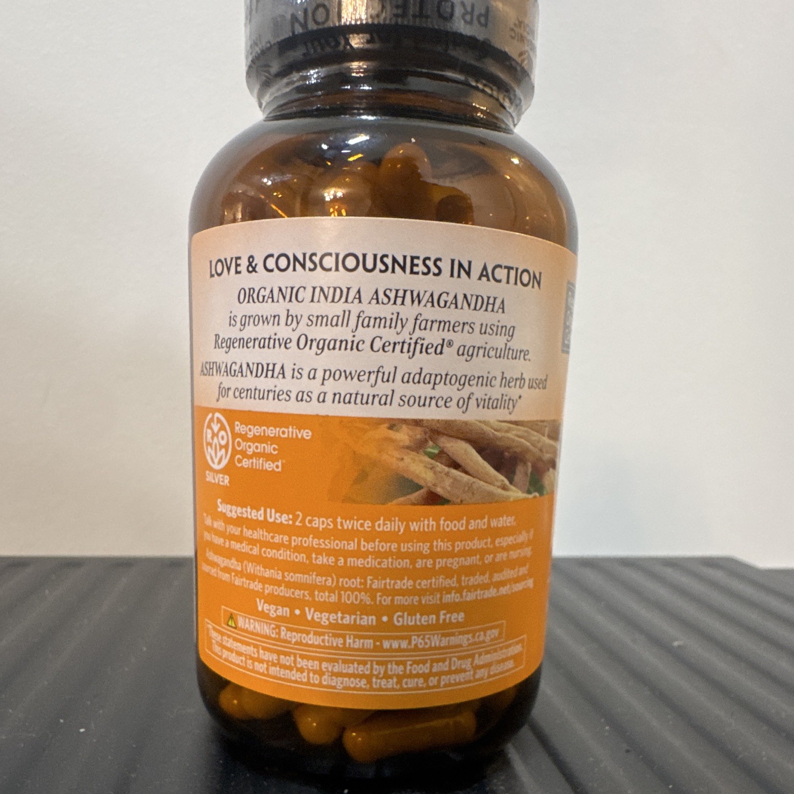 ORGANIC INDIA Ashwagandha Stress Support 800mg Vegan Gluten-Free 180 Caps