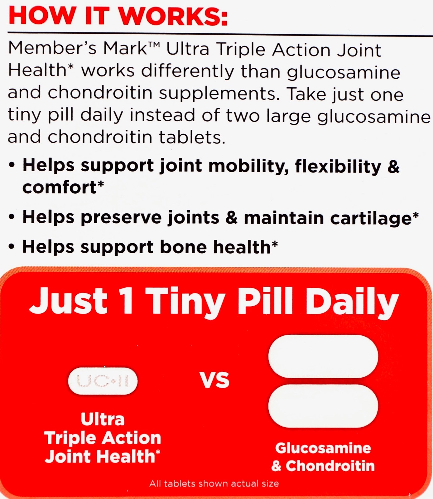 Member’s Mark Ultra Triple Action Joint Health UC-II Collagen 125 Coated Tablets