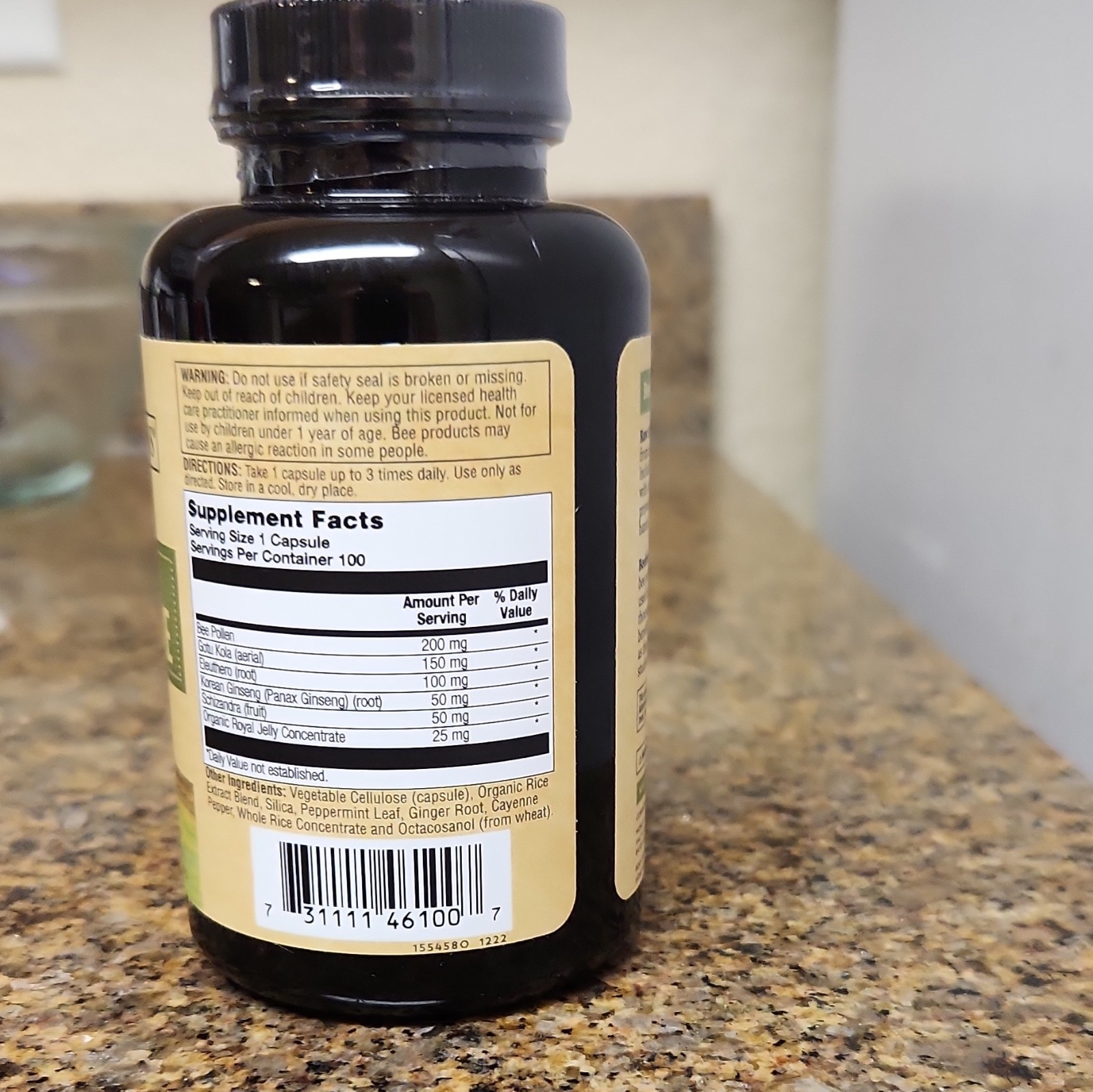 Honey Gardens Premier One Raw Energy Extreme Energy Support Caffeine-Free 100 ct