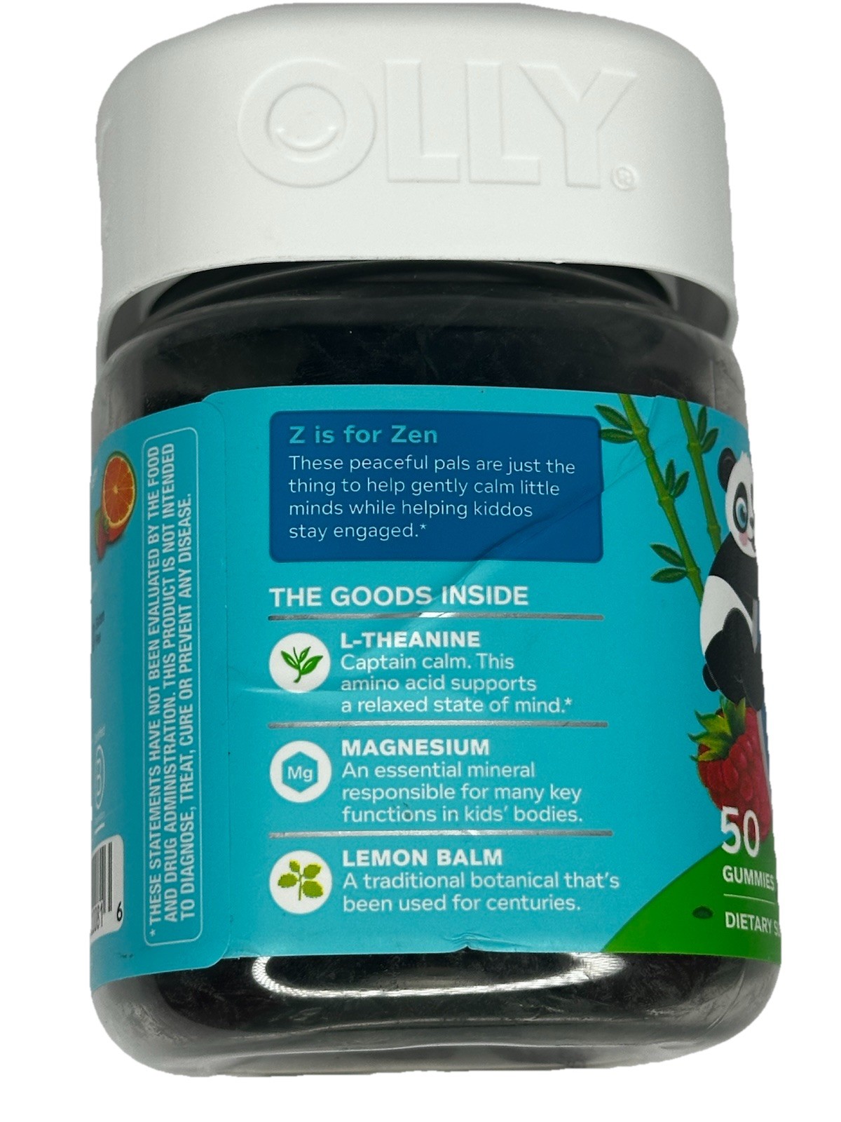 OLLY Kids Chillax Gummies Sunny Sherbet 50ct L-Theanine Magnesium Lemon Balm