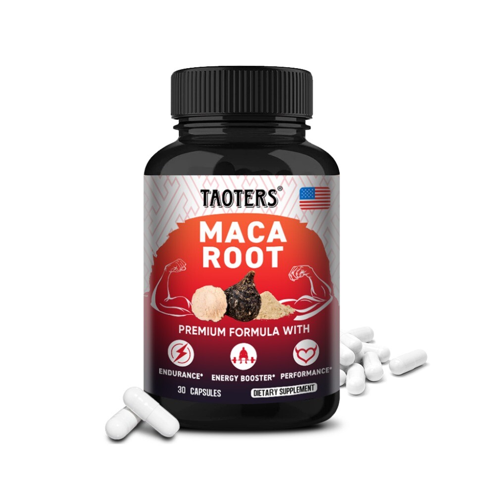 Maca Root Capsules with Ginseng and Saw Palmetto Support Libido Enhancement