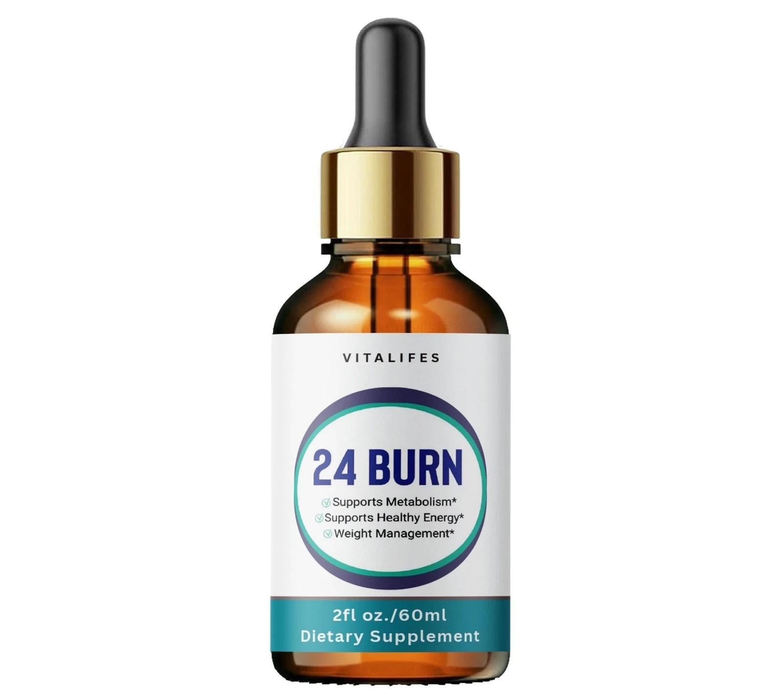 (2 Pack) 24 Burn Drops Advanced Health & Fitness Supplement 24Burn Fat Loss