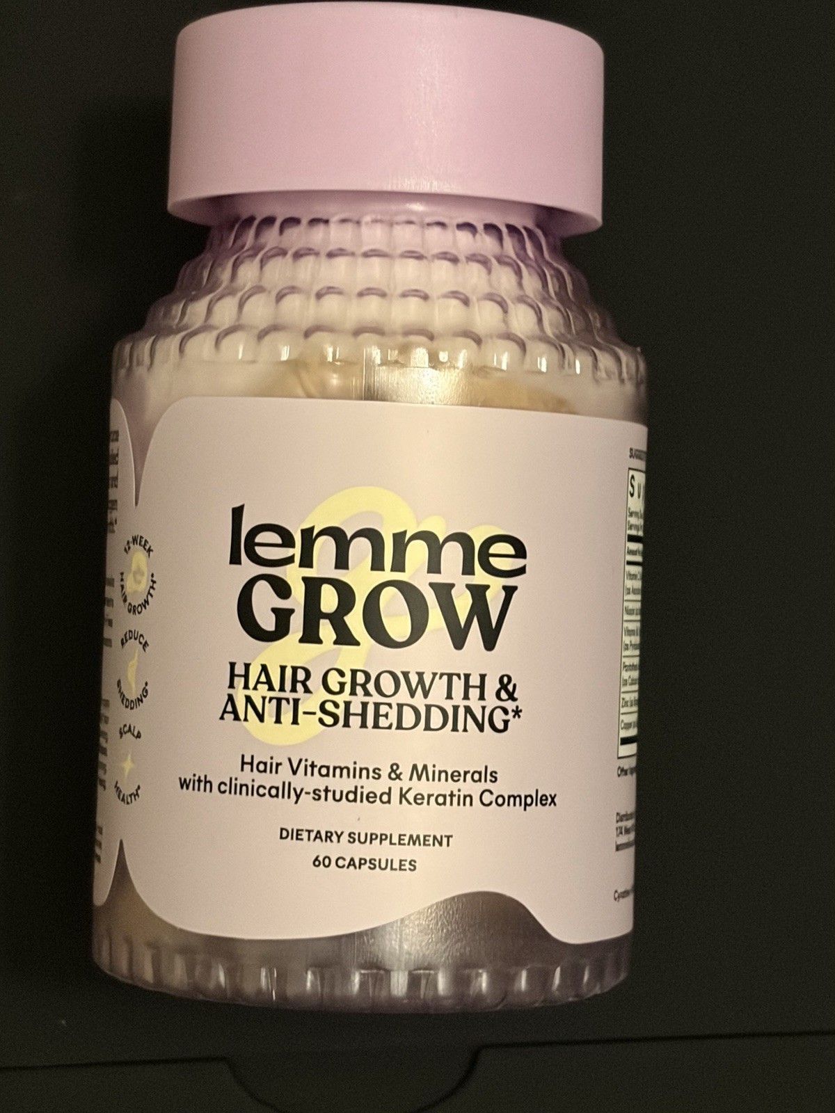 Lemme Grow Hair Growth Supplement Women Anti-Shedding 60 Capsules Exp 3/27 NEW