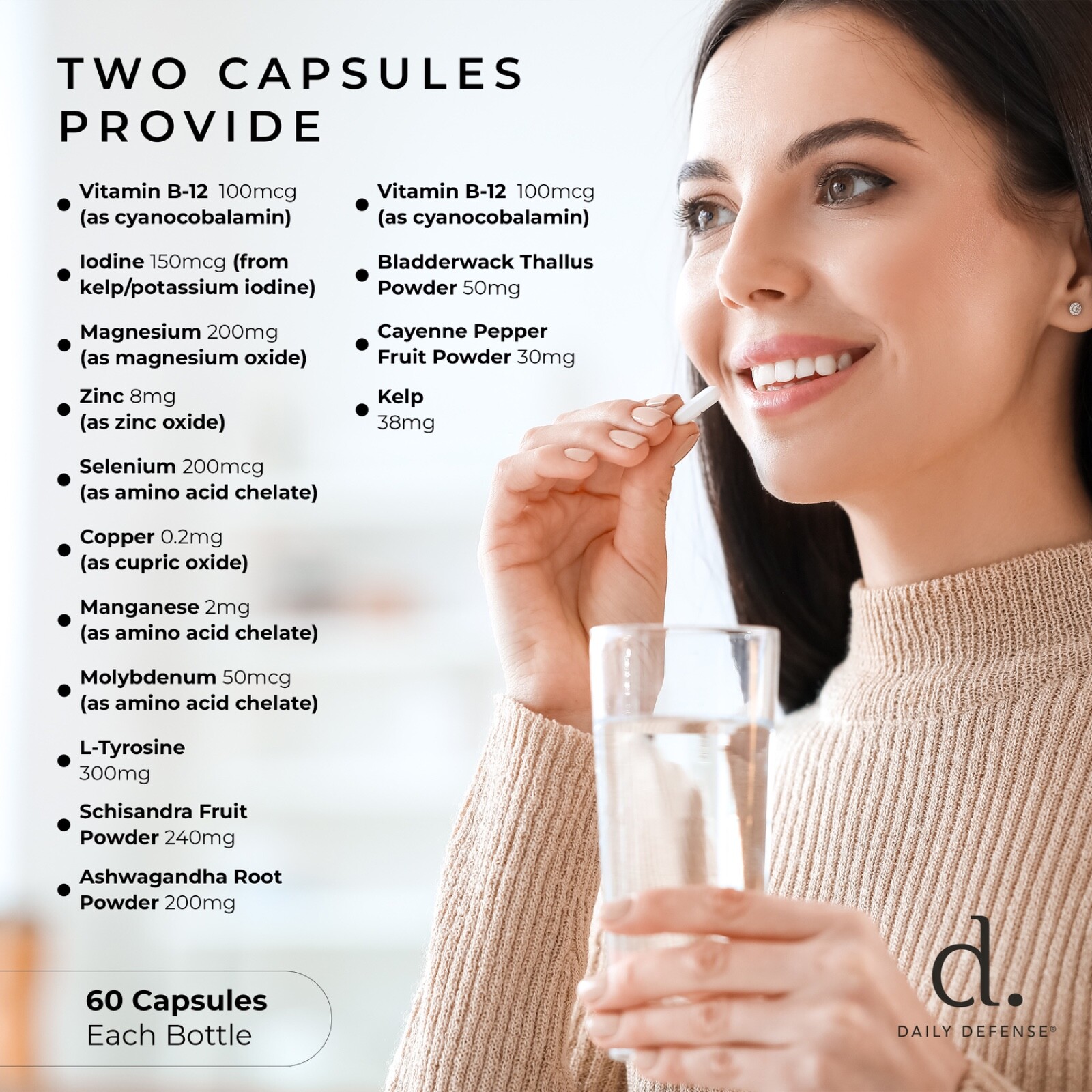 Daily Defense Thyroid Support 60 capsules