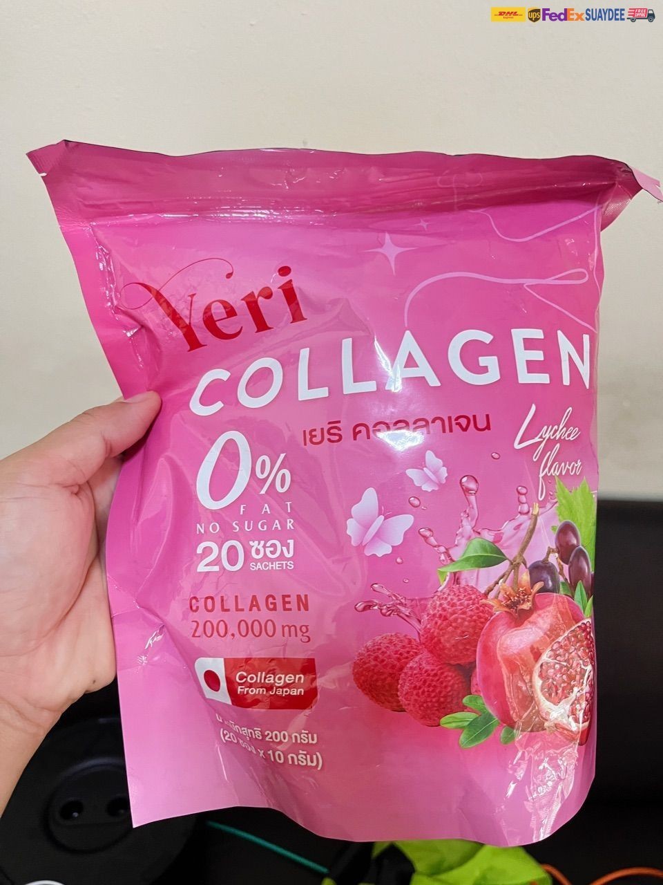 4X Yeri Collagen Strawberry Anti Aging Radiant Collagen Vit C 200000Mg