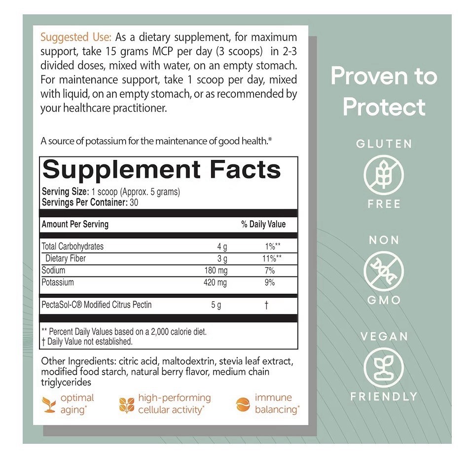 PectaSol Modified Citrus Pectin Berry Powder Total-Body Health Immune 6.49oz