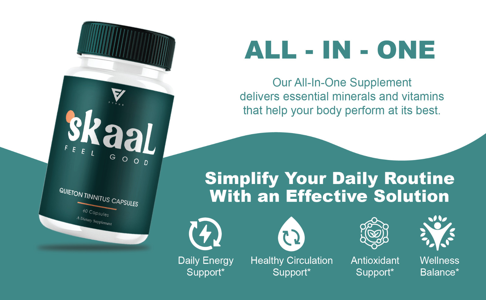 (3 Pack) Skaal Quieton Tinnitus Capsules, Skaal Ear Health Pills (180 Capsules)