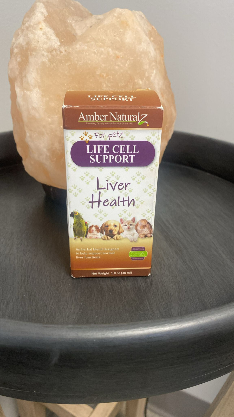 Amber Naturalz Life Cell Support – 1 oz – New/Sealed Bottle (Box is Damaged)