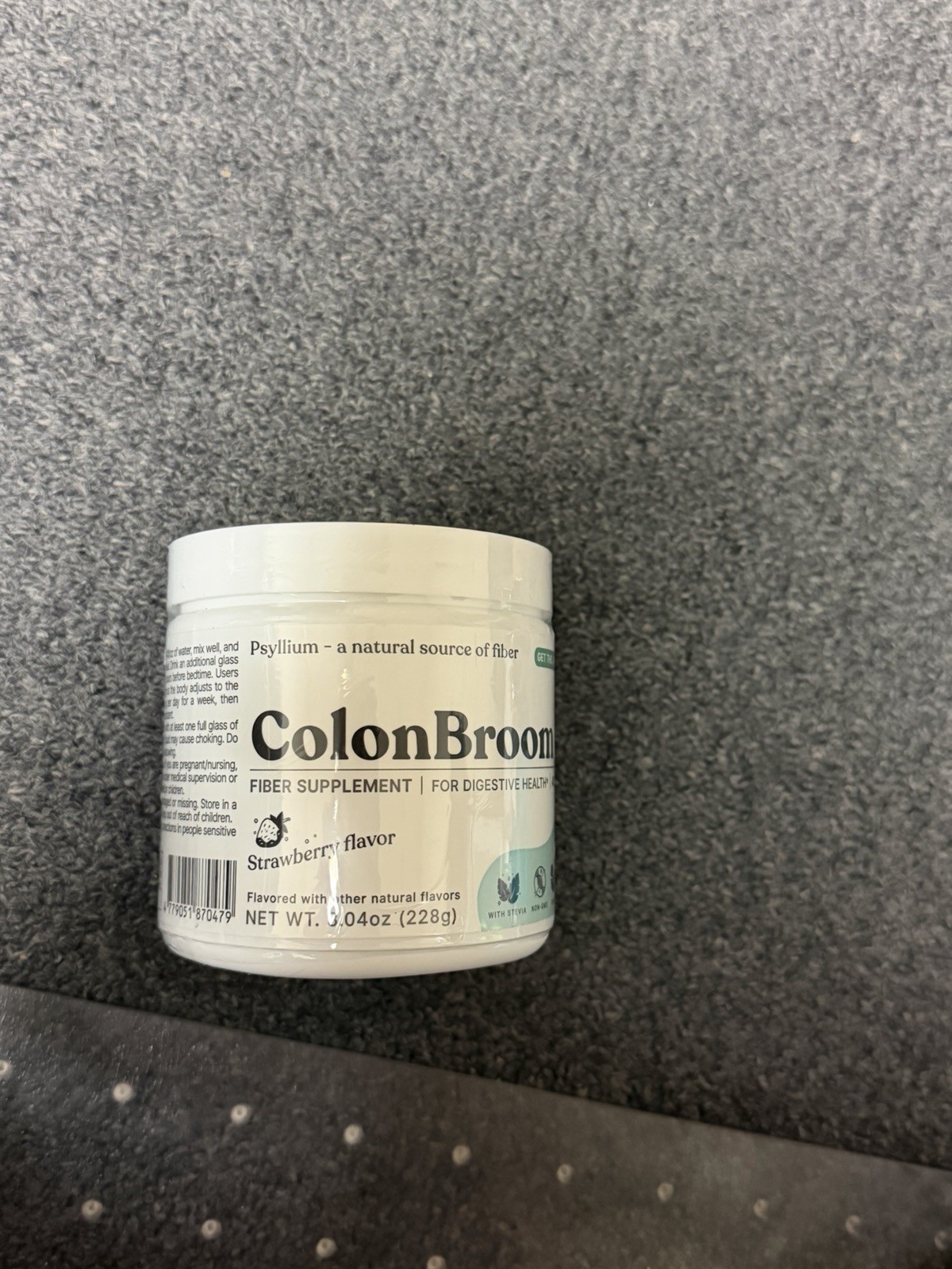 ColonBroom Digestive Health Fiber Supplement 8.04 oz Strawberry (Exp 09/2026)