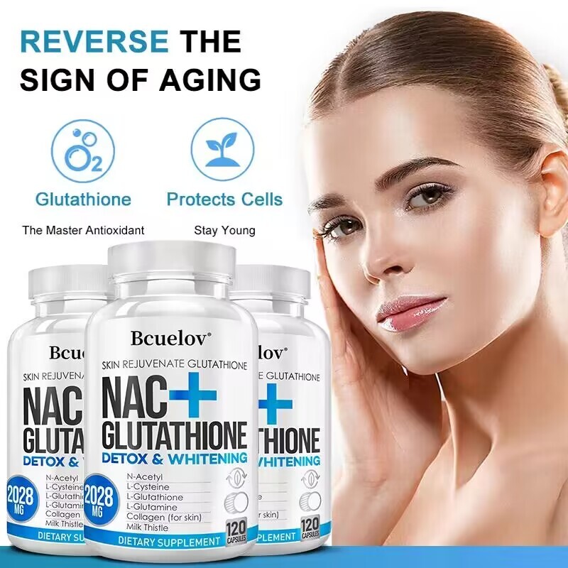 L -Glutathione NAC Collagen Detoxification Whitening Antioxidant