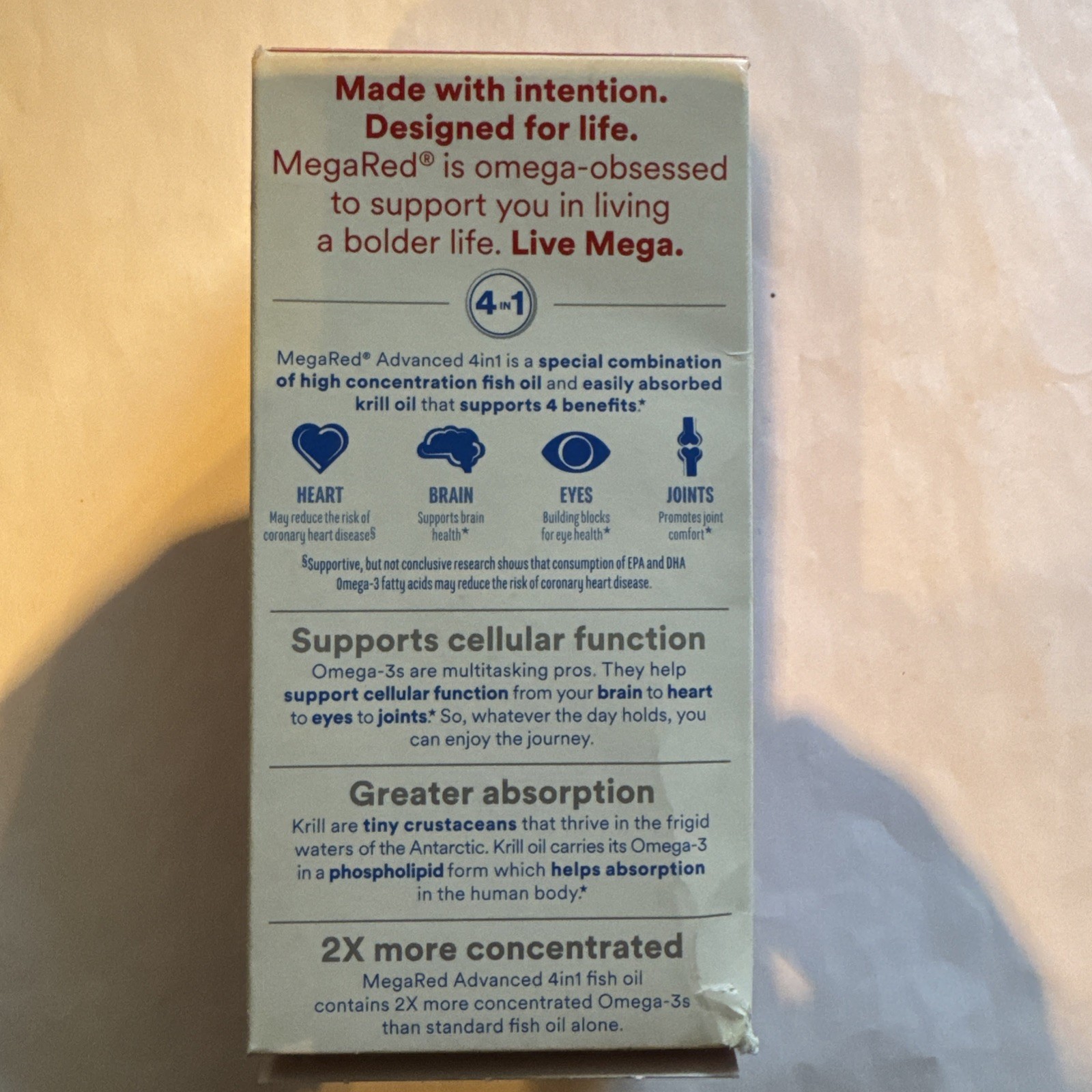 Mega Red Advanced 4in1 Fish & Krill Oil – 25 Softgels Exp 10/2025