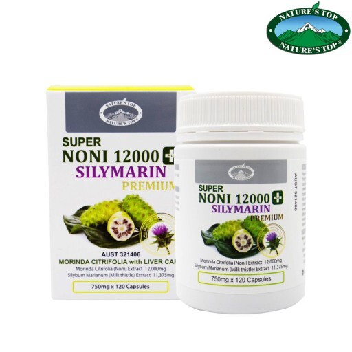 Nature’s Top Super Noni 12000 + Silymarin 120 Capsules (Made in Australia)
