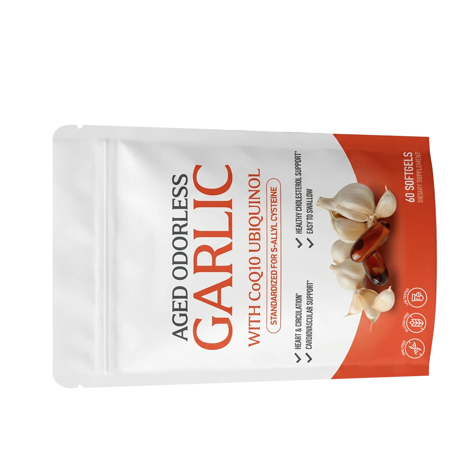Resilia Garlic Extract 600mg Softgels (60 Count) – Odorless Aged Garlic Extra nQ