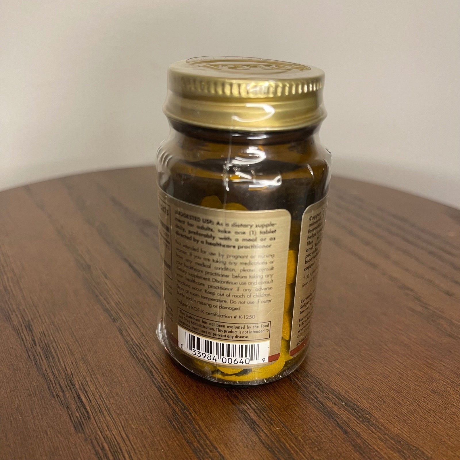 Solgar Chelated Copper 100 Tablets Essential Trace Mineral Dietary Supplement