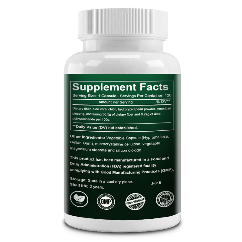 Aloe Vera PEARL POWDER AMERICAN GINSENG Digestive Support,improves stomach new