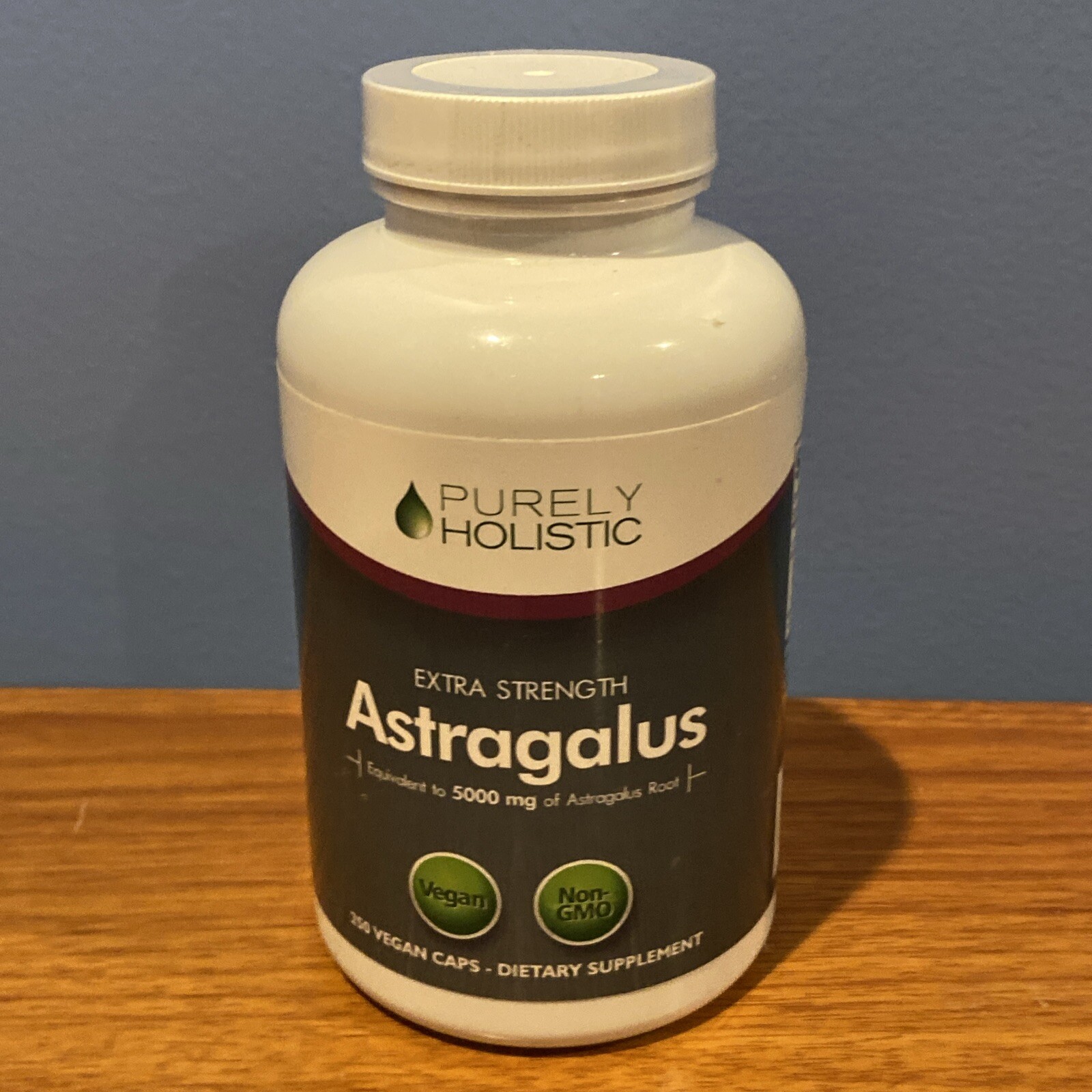 Purely Holistic Astragalus – Extra Strength – 5000 mg – 250 capsules –