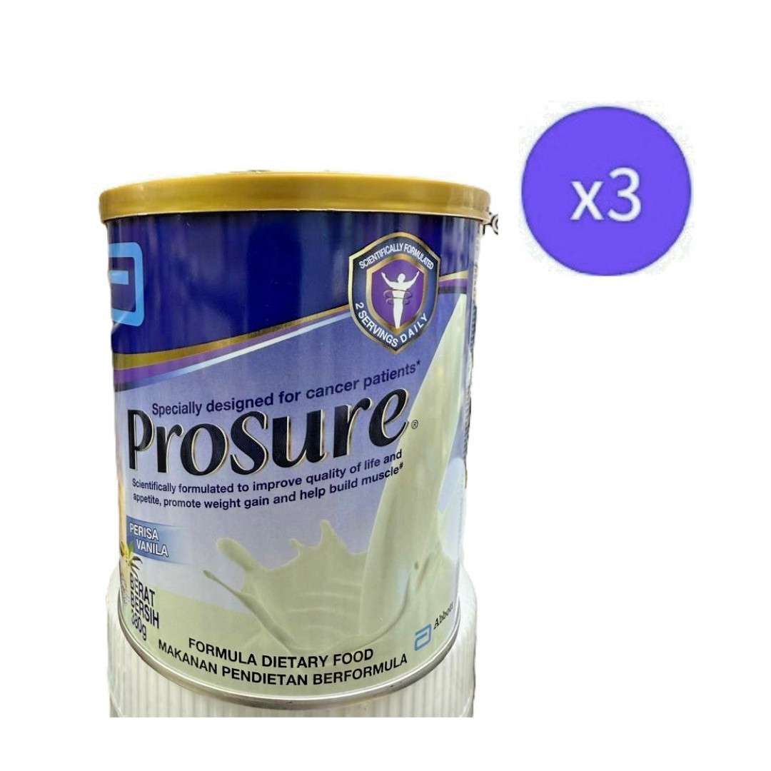 3 X Abbott Pro Sure Vanilla Milk High Protein, Prebiotic & EPA 380g