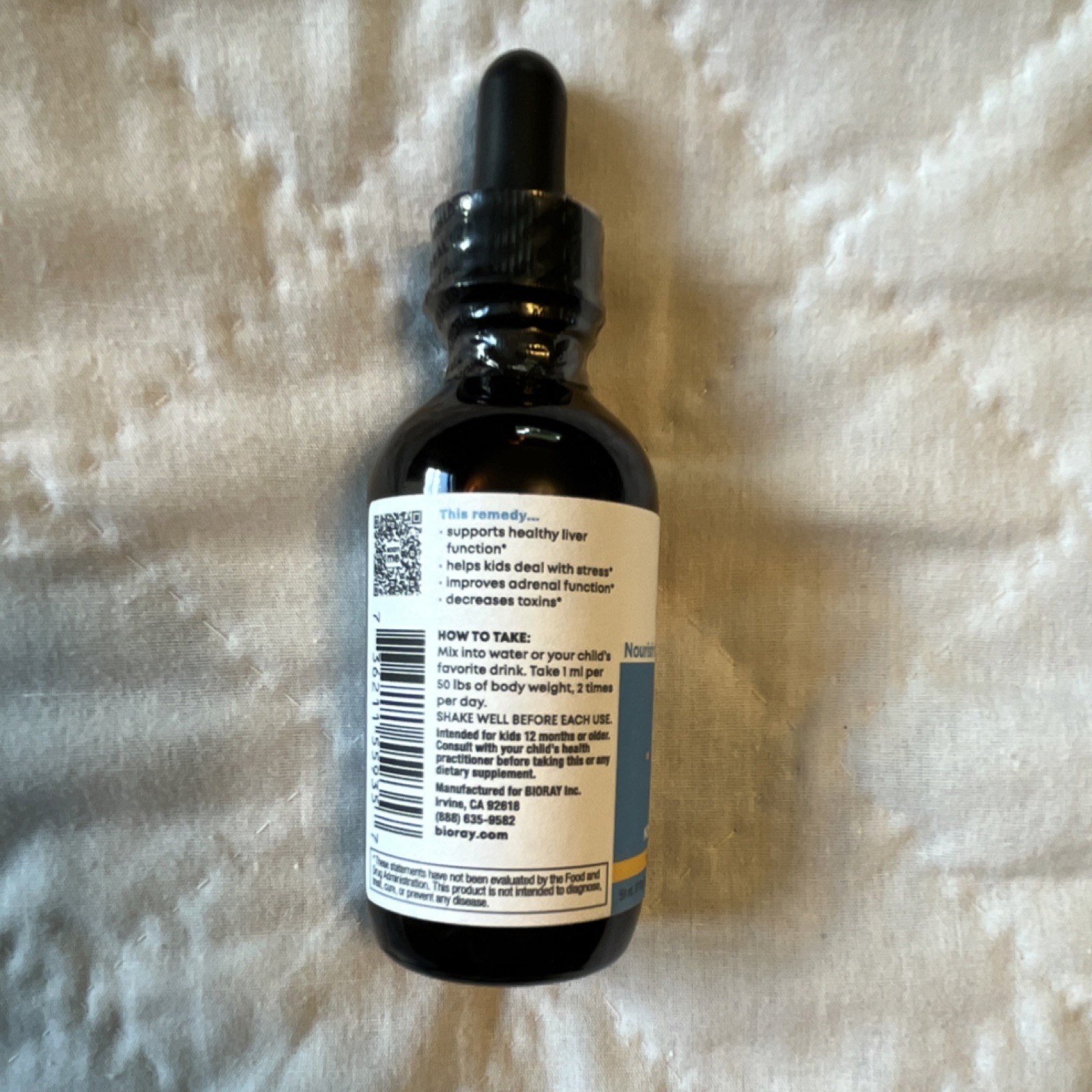 Bioray NDF Calm Liquid Drops Kids Vanilla 2 fl oz Exp 05/2029
