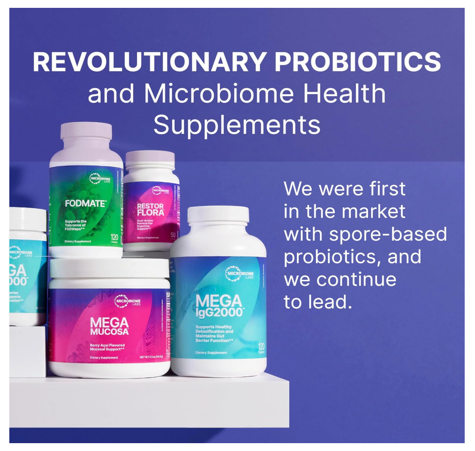 MegaSporeBiotic Spore Probiotic 60 Caps Microbiome Labs EXP 07/27 AUTHENTIC
