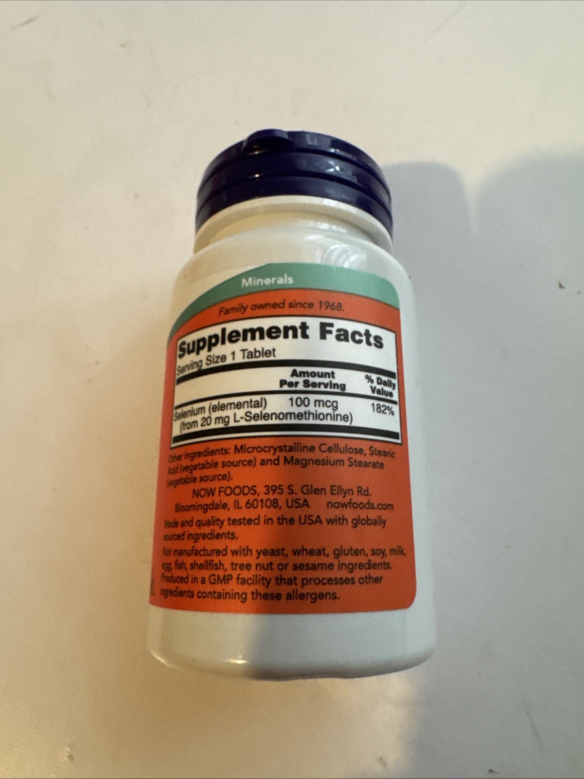 NOW FOODS Selenium 100 mcg 100 Tablets Exp 10/2027